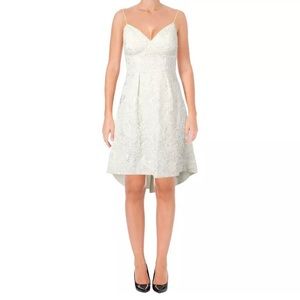 Bariano Lace Hi-Low Mid-Calf Semi-Formal Dress